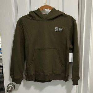 Boys - Woodland - Athletic SZ 8, Army Green Long Sleeve Hoody NWT